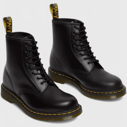 Sara | Black Lace-Up Combat Boots