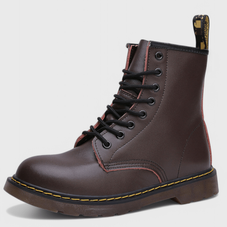 Sara | Black Lace-Up Combat Boots