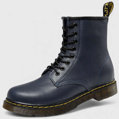 Sara | Black Lace-Up Combat Boots