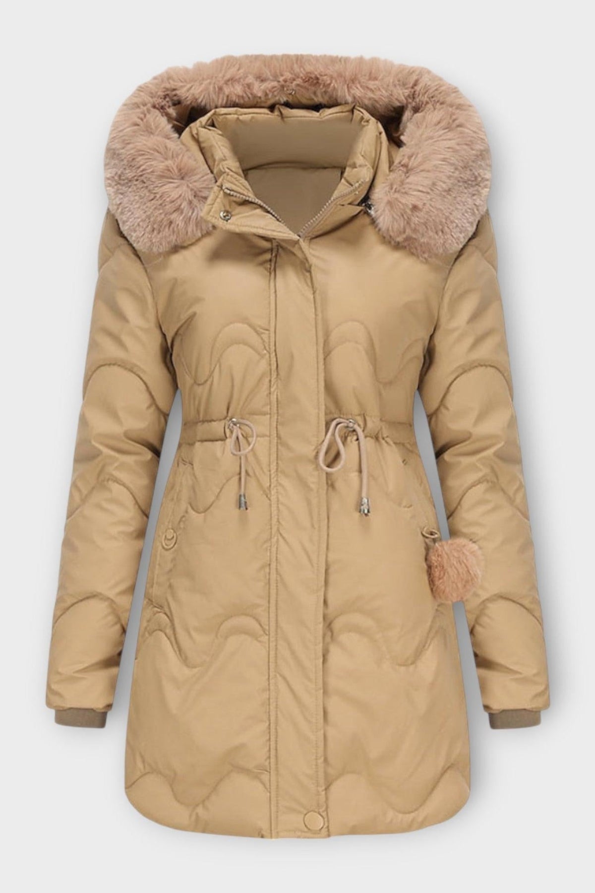 Sara | Black Quilted Drawstring Jacket