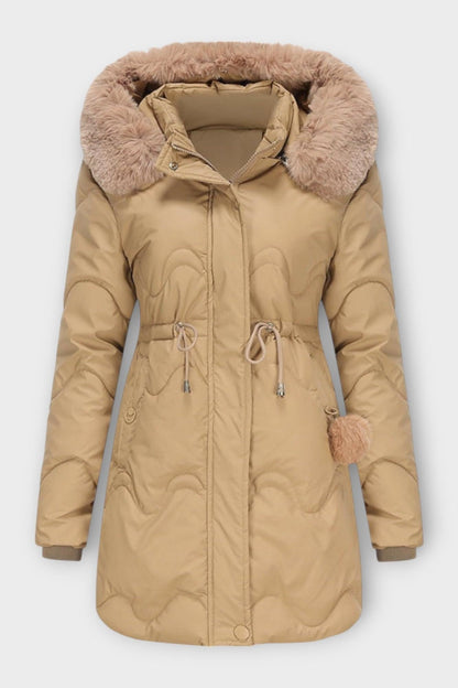 Sara | Black Quilted Drawstring Jacket