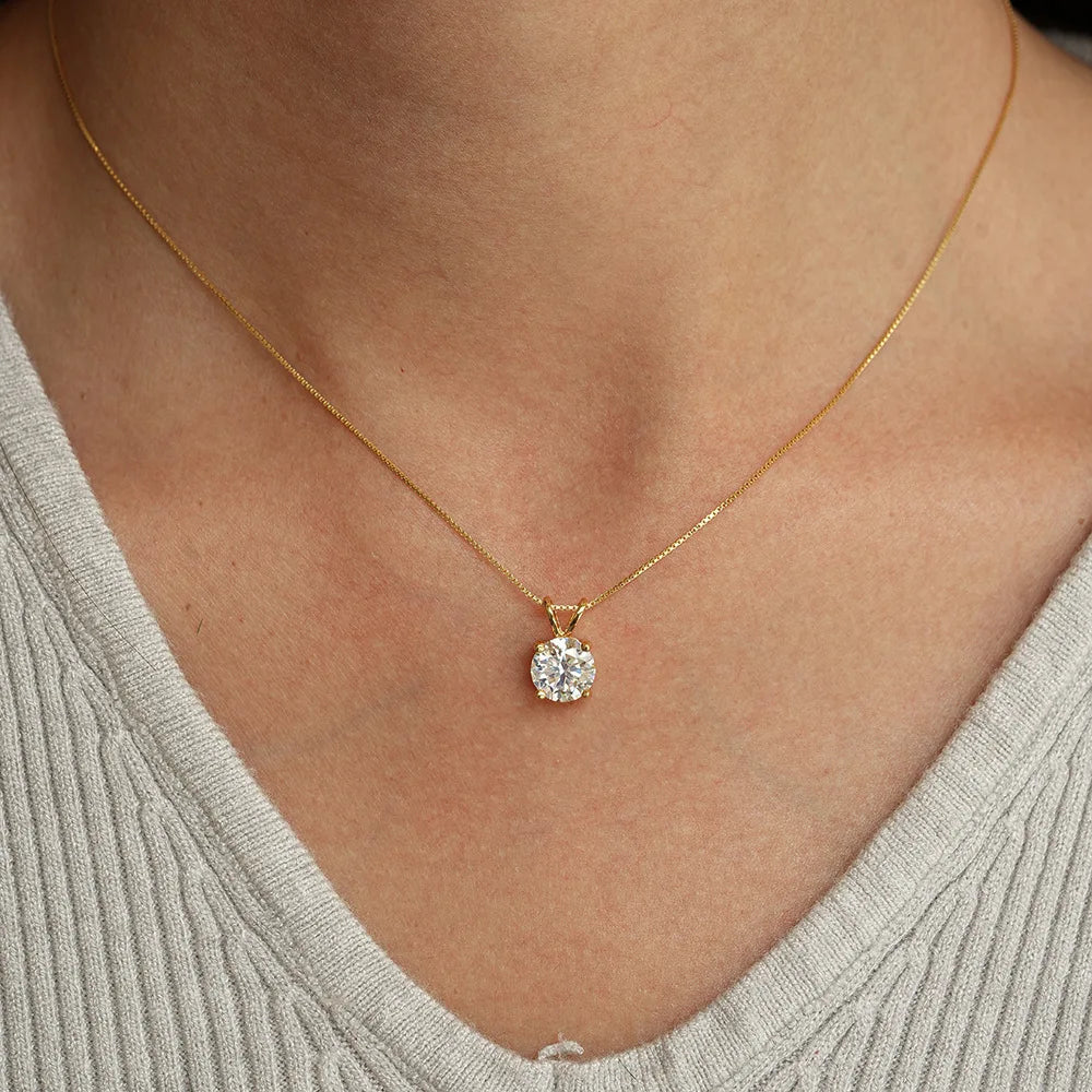 Solitaire | Moissanite Pendant Necklace