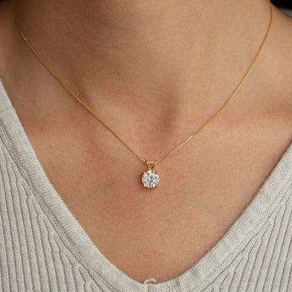 Solitaire | Moissanite Pendant Necklace