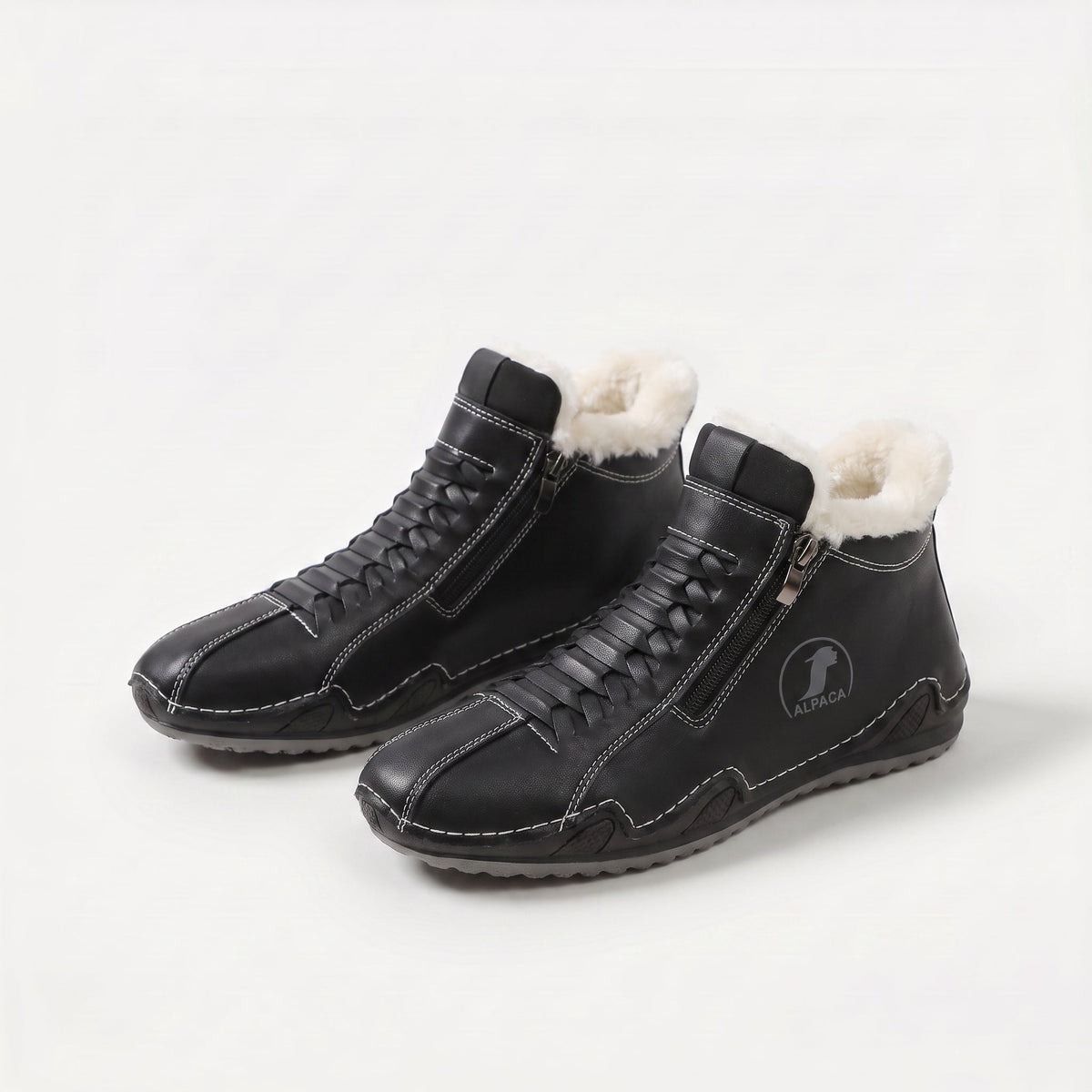 Lucy | Lace-Up Fleece-Lined Ankle Boots