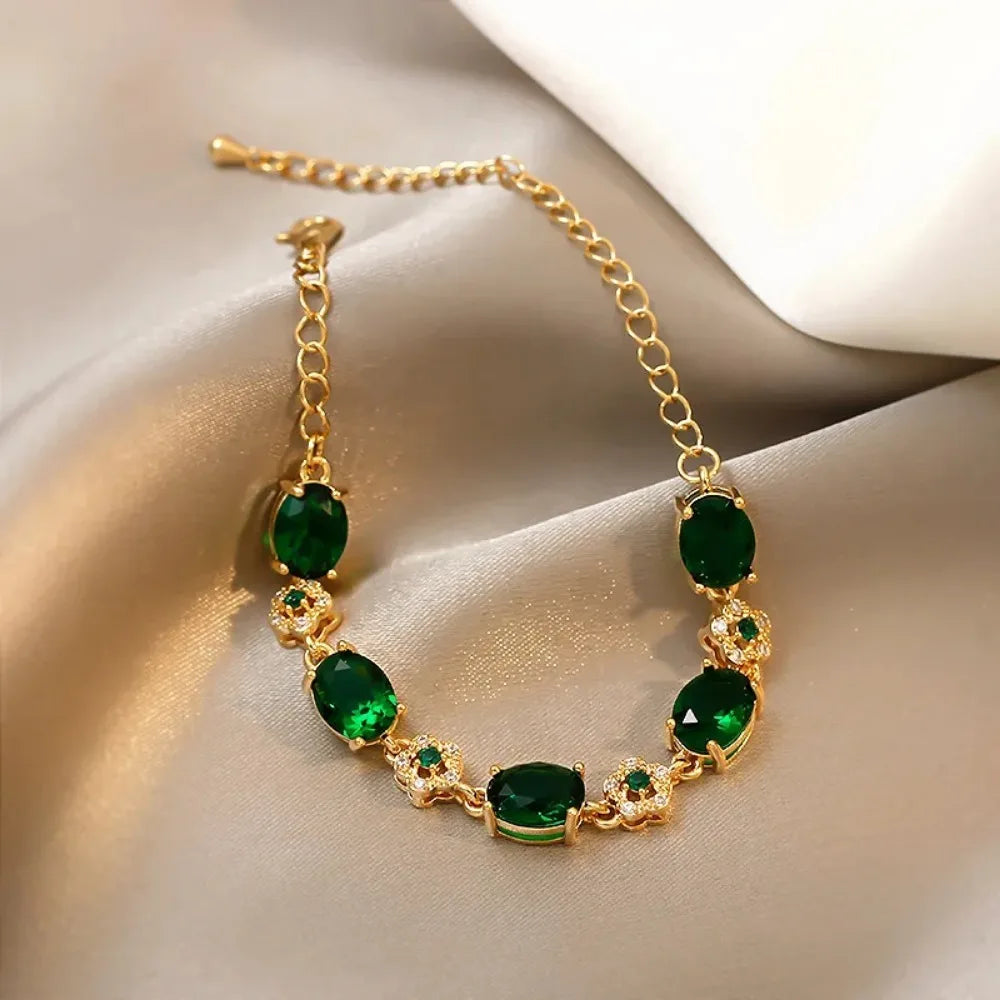 Aurora | Green Stone Bracelet