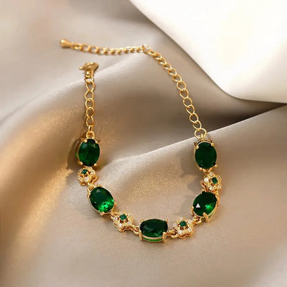 Aurora | Green Stone Bracelet