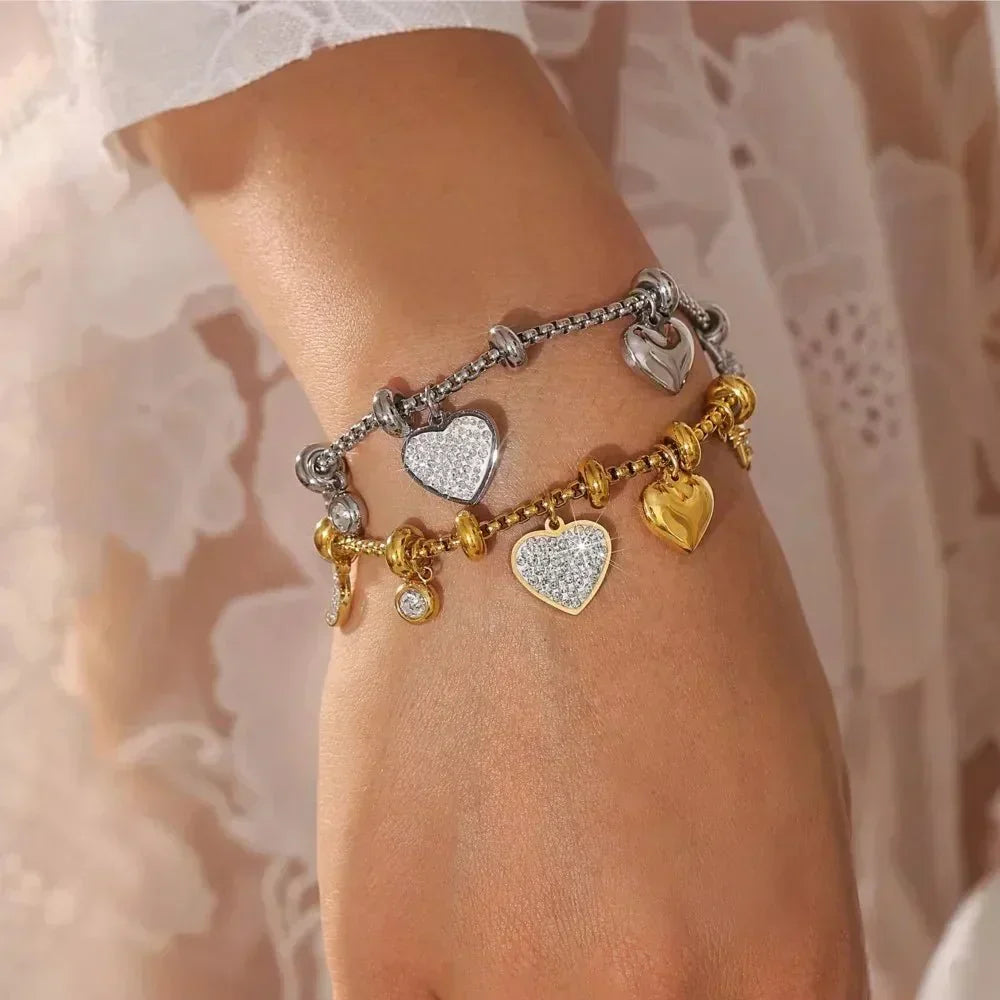 Cora | Heart Charm Bracelet