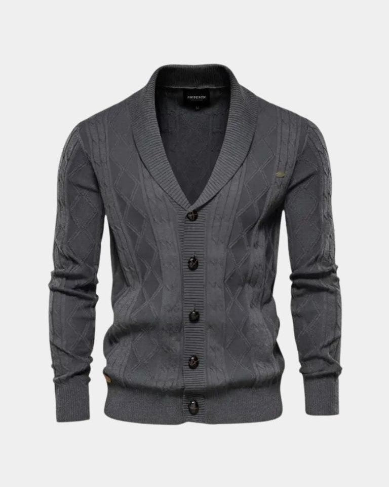 Sebastian | Grey Button Cardigan