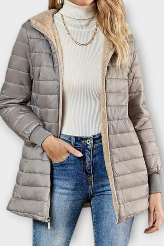 Selena | Grey Lightweight Quilted Jacket