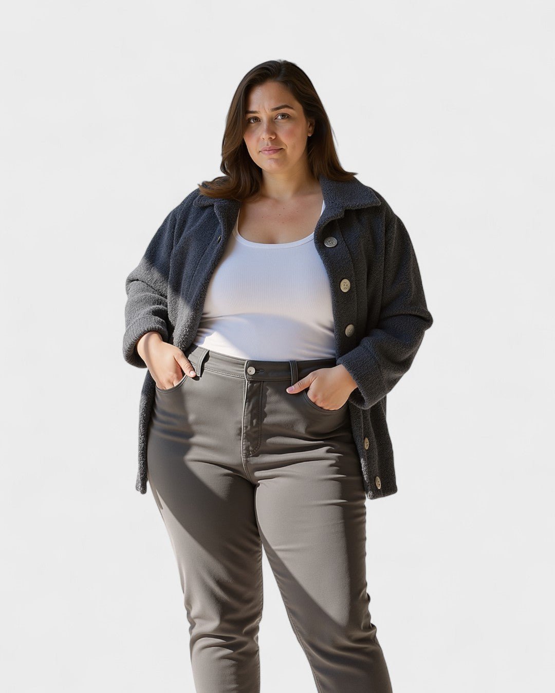Selina | Mustard Fleece Jacket
