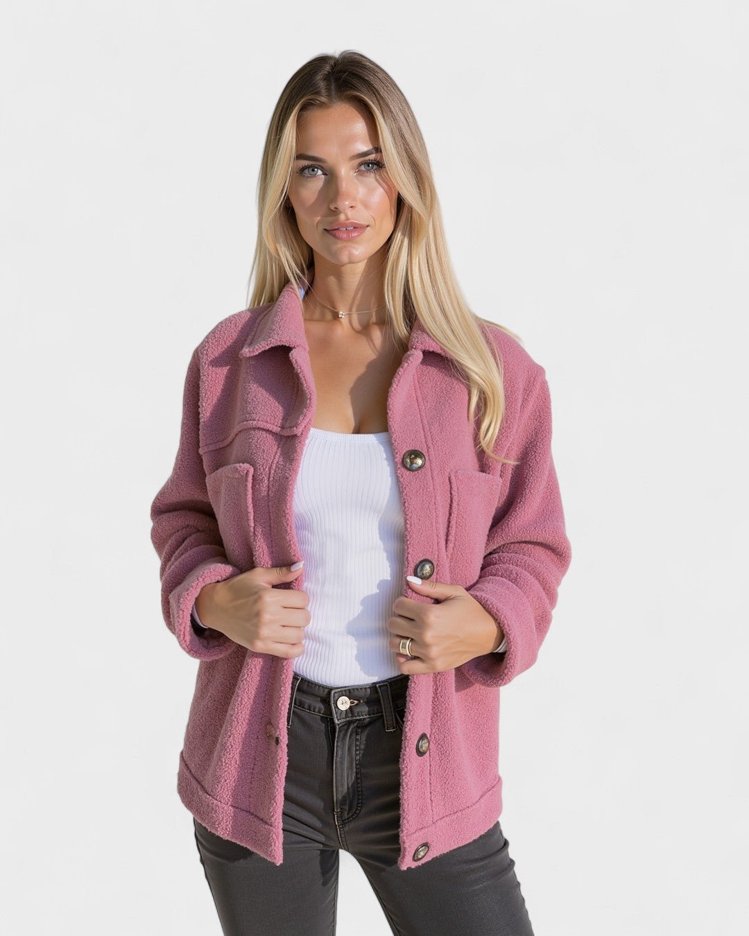 Selina | Mustard Fleece Jacket