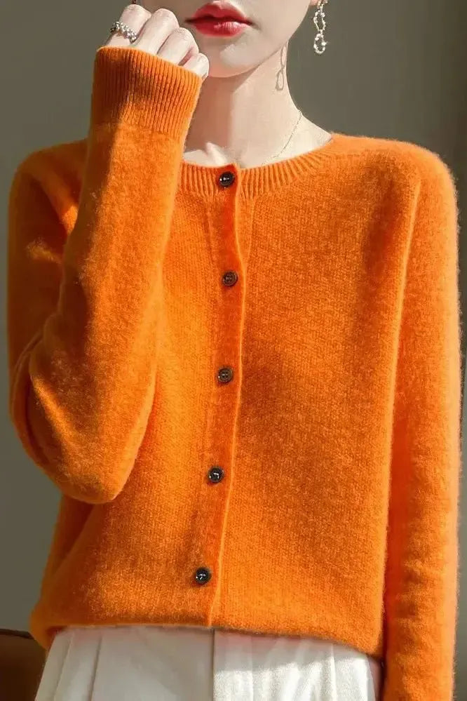 Shelley | Lime Button Cardigan