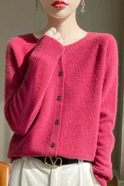 Shelley | Lime Button Cardigan