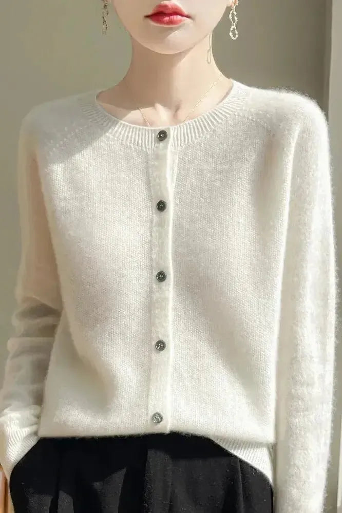 Shelley | Lime Button Cardigan