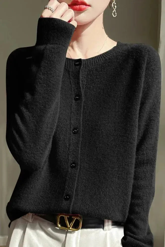 Shelley | Lime Button Cardigan
