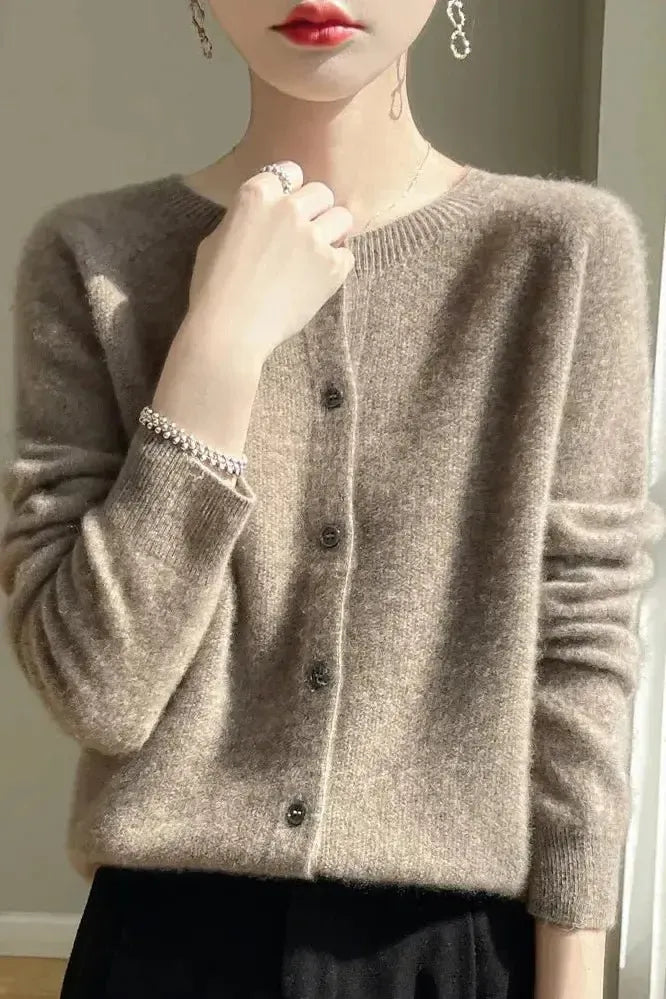 Shelley | Lime Button Cardigan