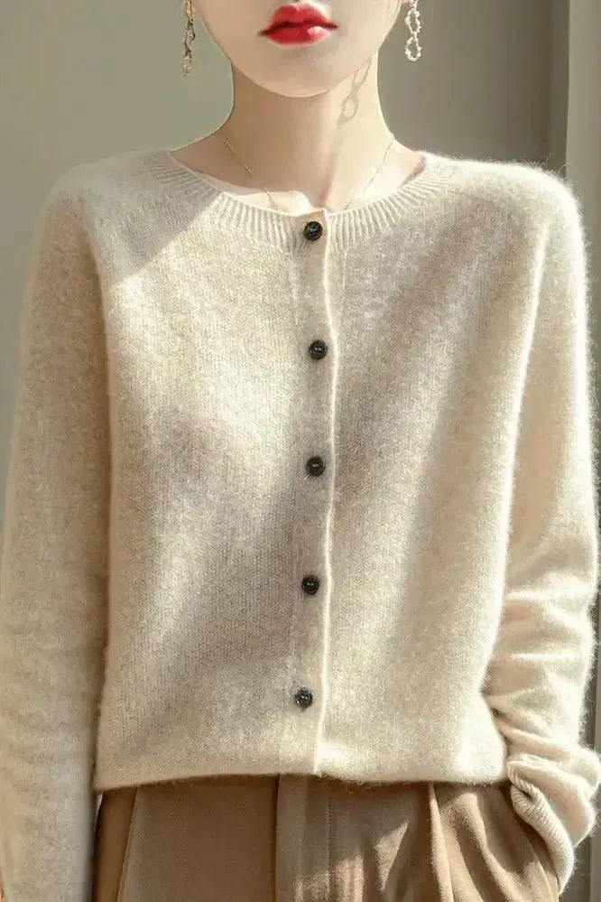 Shelley | Lime Button Cardigan