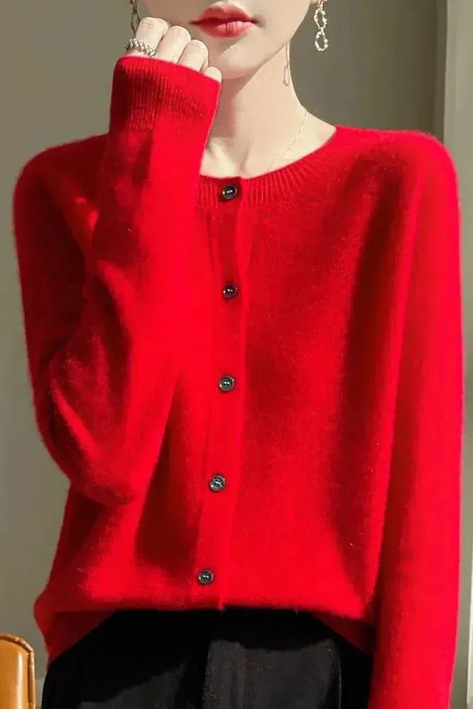 Shelley | Lime Button Cardigan