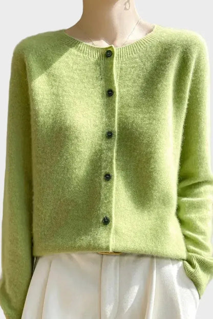 Shelley | Lime Button Cardigan
