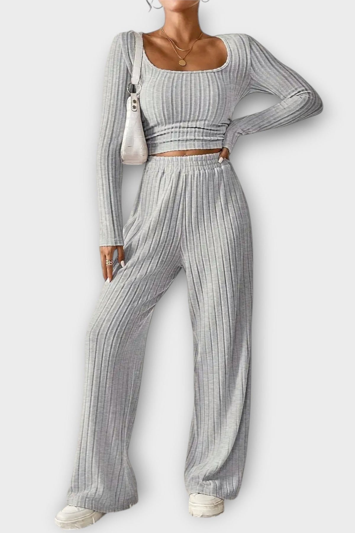 Shelley | Pleated Long-Sleeve Trouser Set