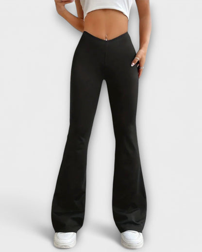 Serena | Black Flared Trousers