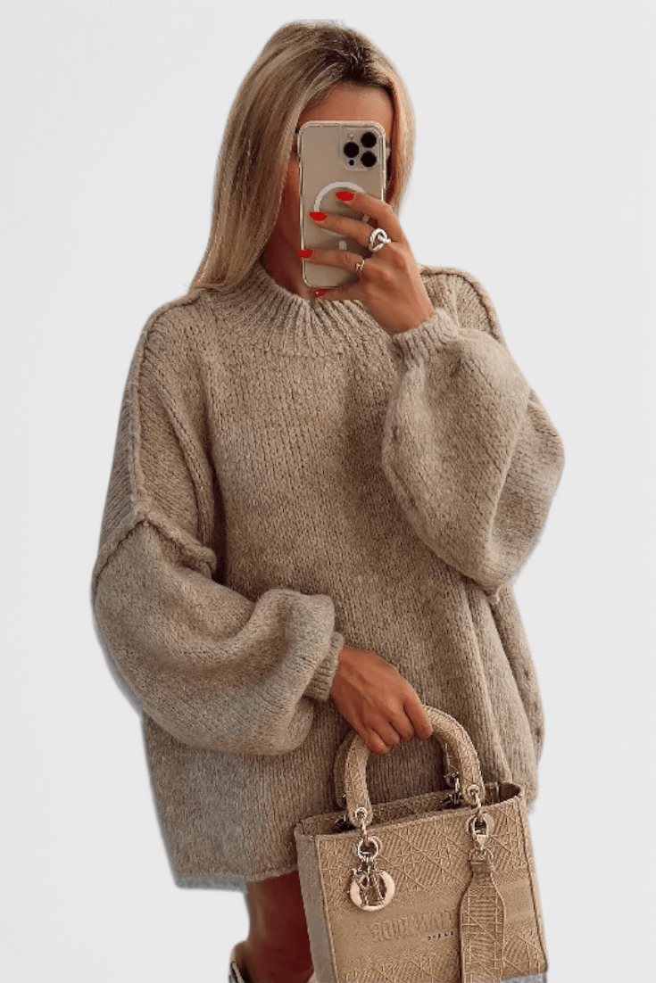 Celeste | Black Oversized Knit Jumper