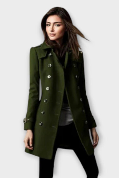 Sheena | Cobalt Double-Breasted Coat