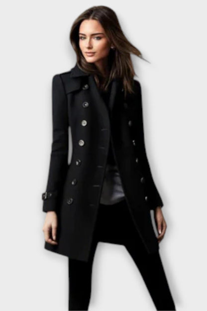 Sheena | Cobalt Double-Breasted Coat