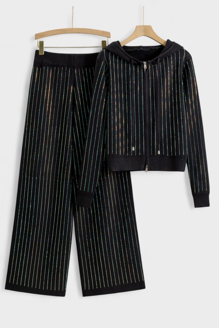 Sheena | Hooded Knit Top & Trouser Set