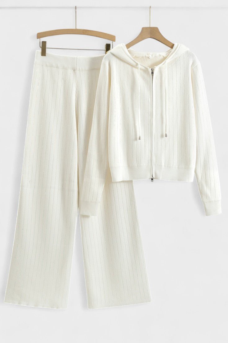 Sheena | Hooded Knit Top & Trouser Set