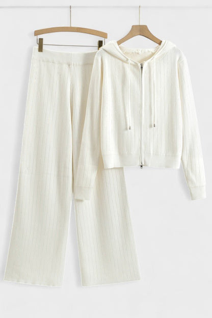 Sheena | Hooded Knit Top & Trouser Set