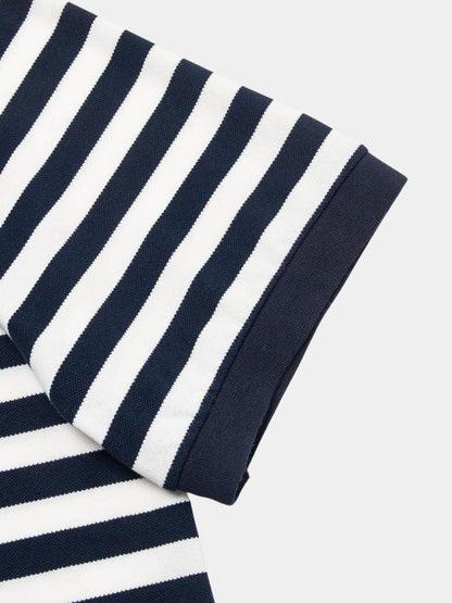 Simon | Navy Striped Polo Shirt