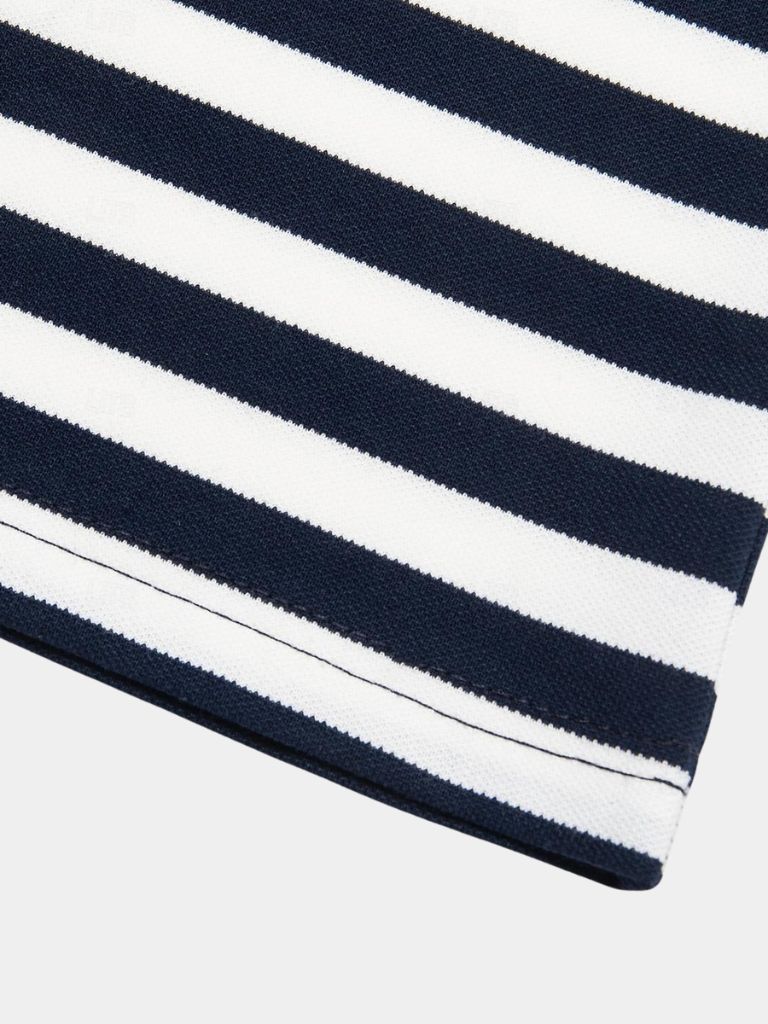 Simon | Navy Striped Polo Shirt