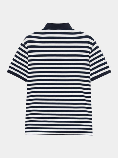 Simon | Navy Striped Polo Shirt