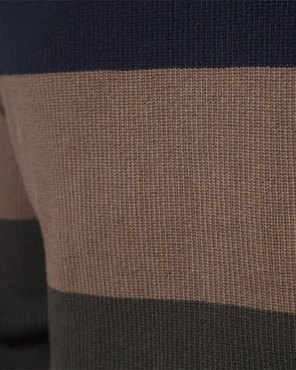Simon | Colour-Block Zip-Front Knit Jacket