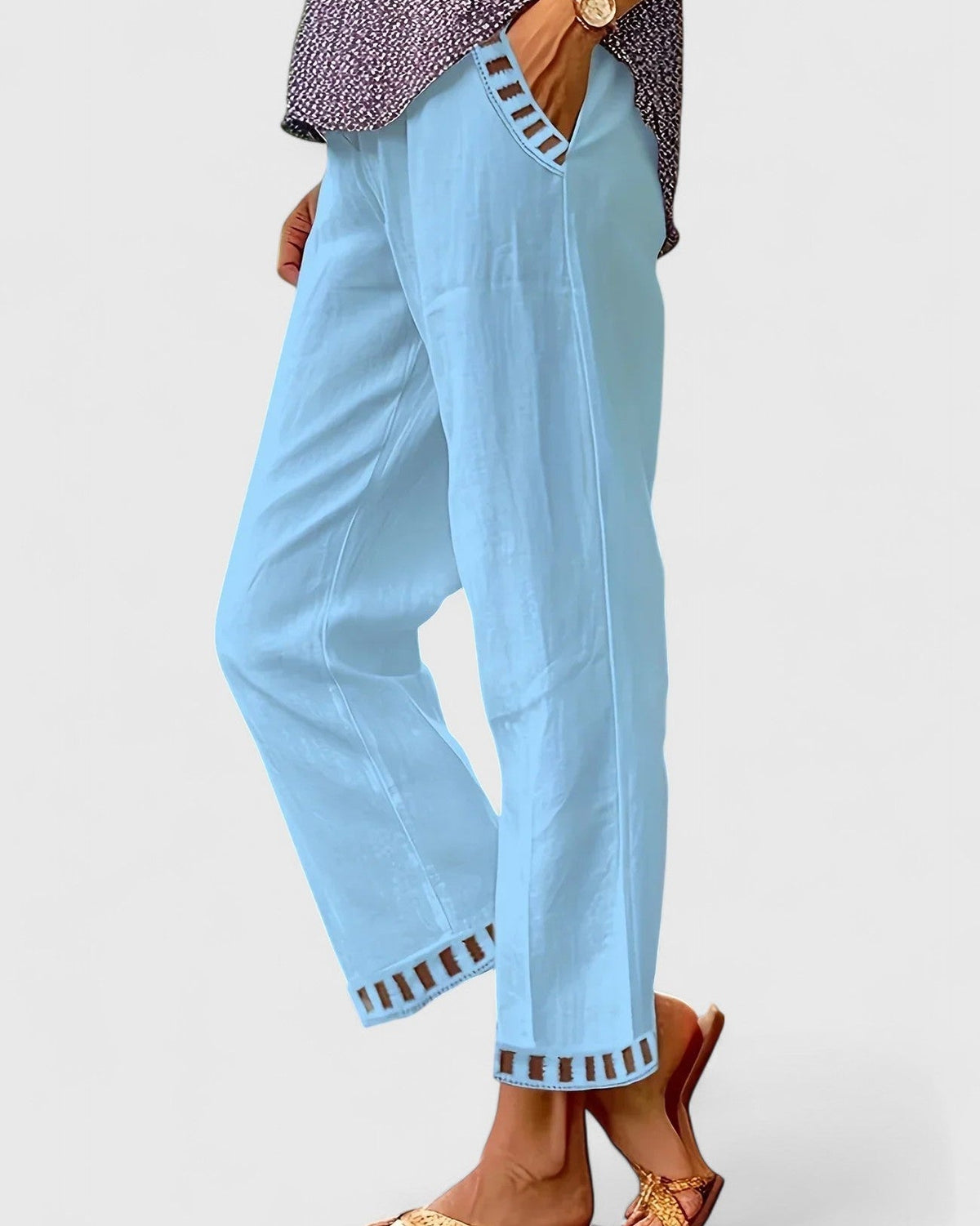 Skyla | Grey Relaxed Straight-Leg Trousers