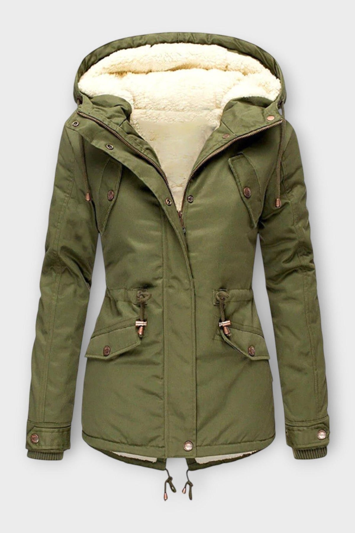 Sofia | Black Hooded Drawstring Jacket