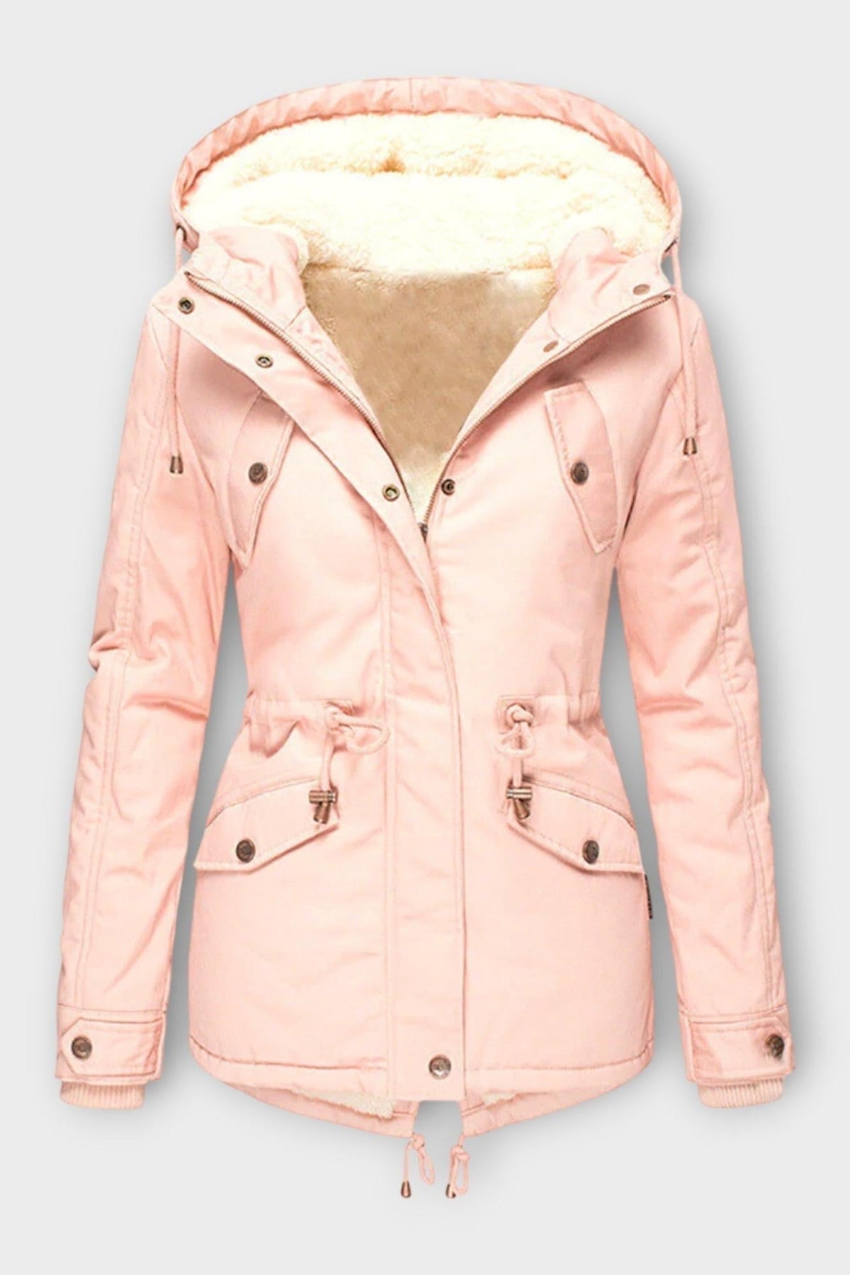 Sofia | Black Hooded Drawstring Jacket