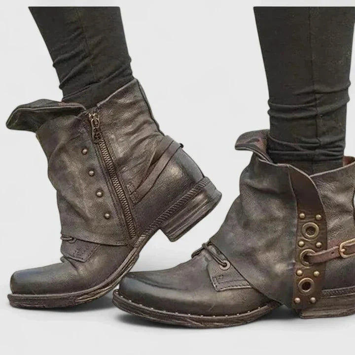 Sophie | Vintage Buckle Ankle Boots