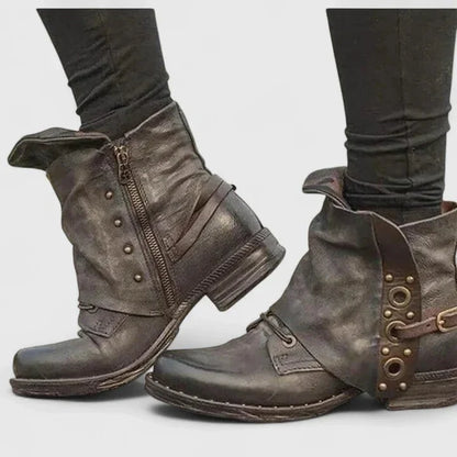 Sophie | Vintage Buckle Ankle Boots