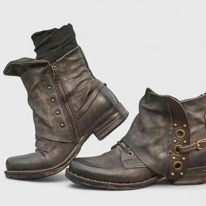Sophie | Vintage Buckle Ankle Boots