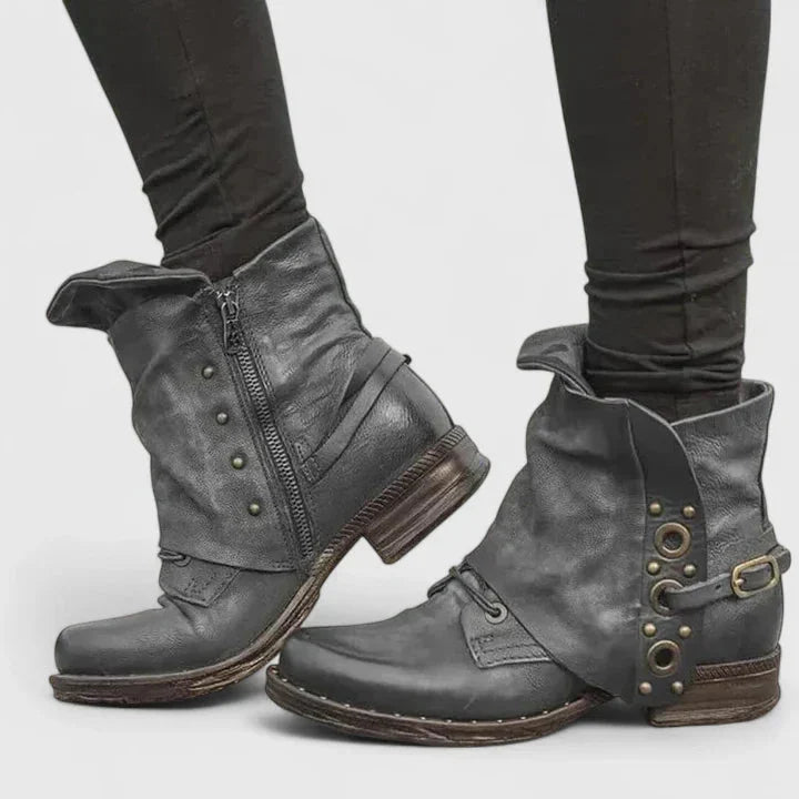 Sophie | Vintage Buckle Ankle Boots