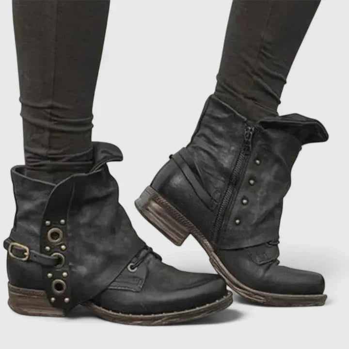 Sophie | Vintage Buckle Ankle Boots