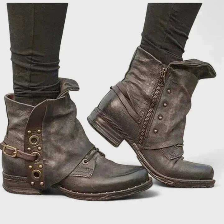 Sophie | Vintage Buckle Ankle Boots