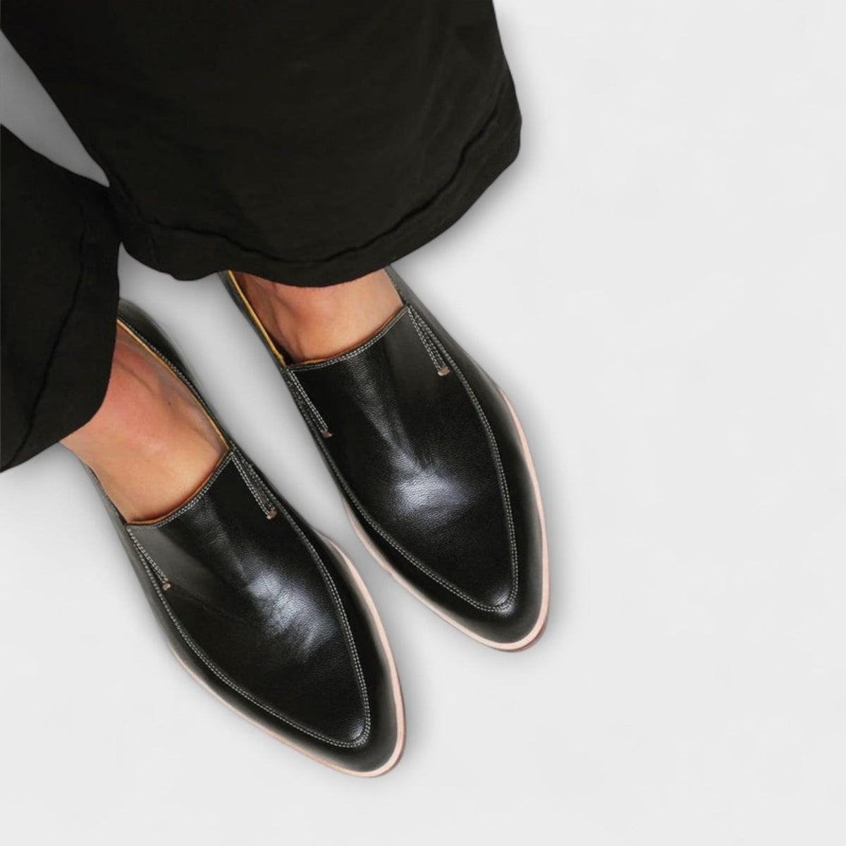 Susie | Black Pointed Loafers