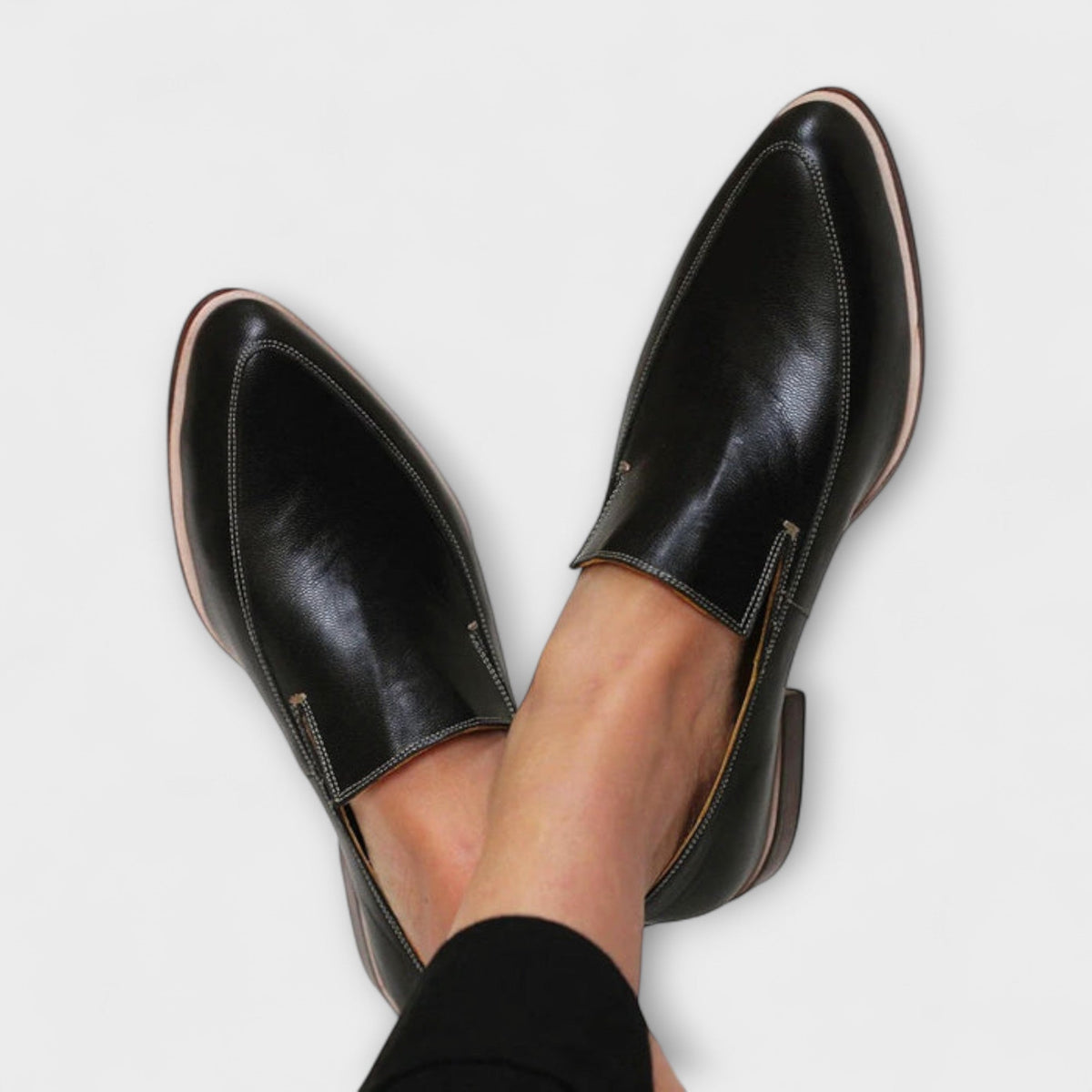 Susie | Black Pointed Loafers