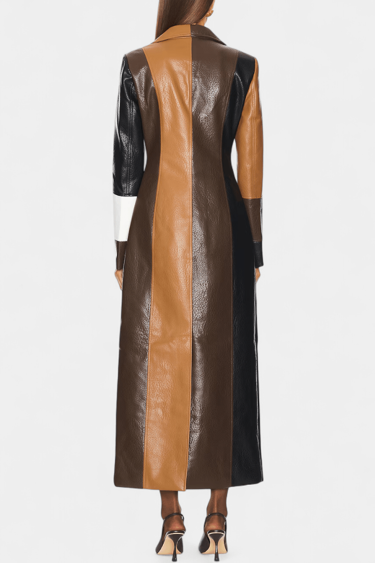 Susie | Colour-Block Patchwork Trench Coat