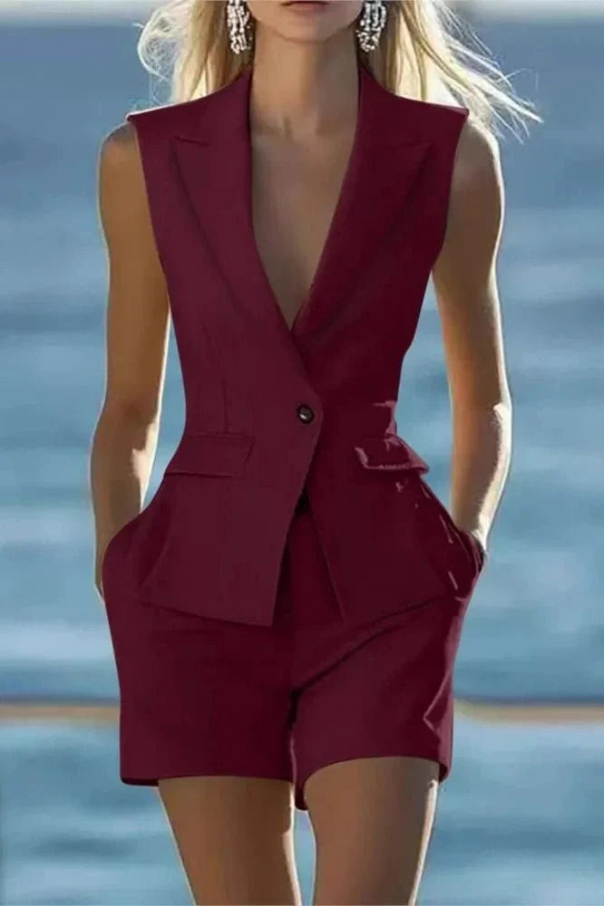 Susie | Peplum Waistcoat & Trouser Set