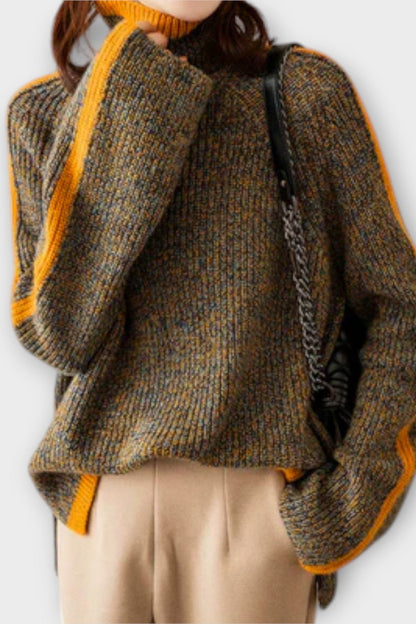 Susie | Brown Mélange Knit Jumper
