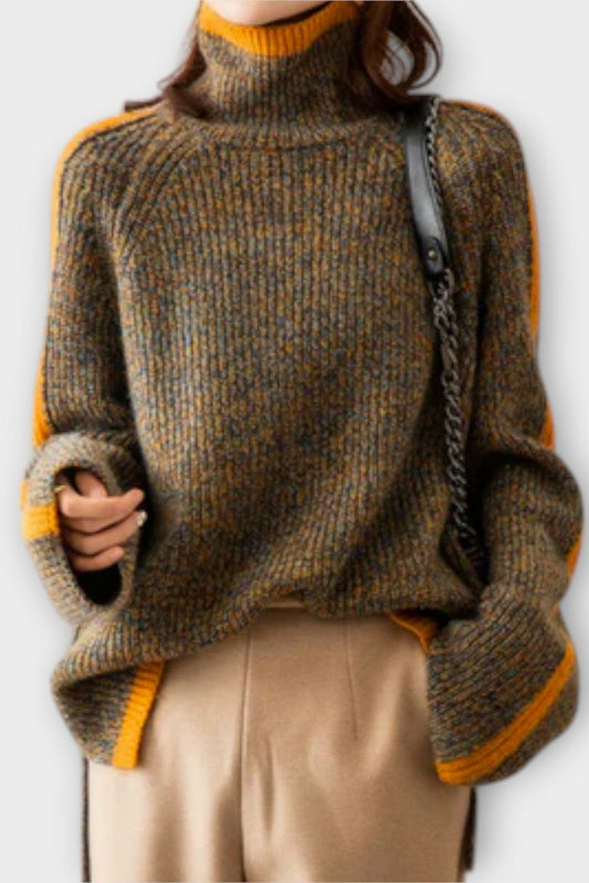 Susie | Brown Mélange Knit Jumper